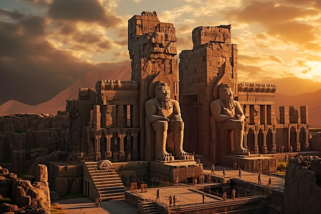 Persepolis Wspaniałość Dwór króla Dariusza pośród perskiej wspaniałości