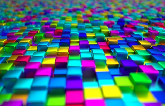 Zdjęcie perspektywy kolorowe tło bloku metalicznego