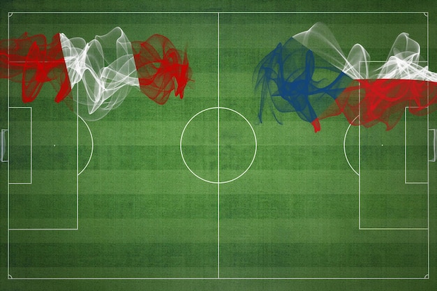 Peru vs Czechy Mecz piłki nożnej kolory narodowe flagi narodowe boisko do piłki nożnej gra w piłkę nożną Koncepcja konkurencji Skopiuj miejsce