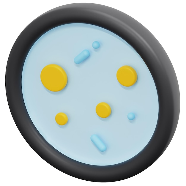 Petri 3d render ikona ilustracja