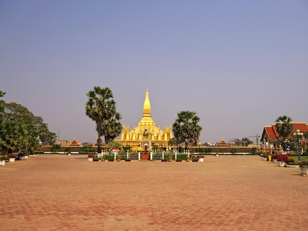 Pha That Luang w mieście Vientiane Laos