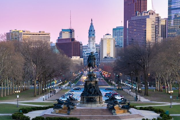 Philladelphia City Hall Night