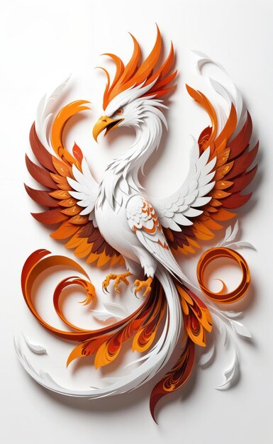 Phoenix realistyczny papierowy quilling