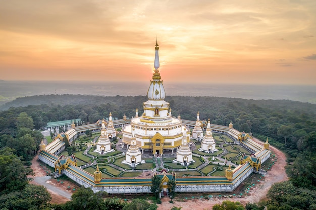 Phra Maha Chedi Chai Mongkol Temple, Public &amp; Famous Temple, Roi Et Tajlandii