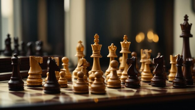 Piece szachowe na szachownicy