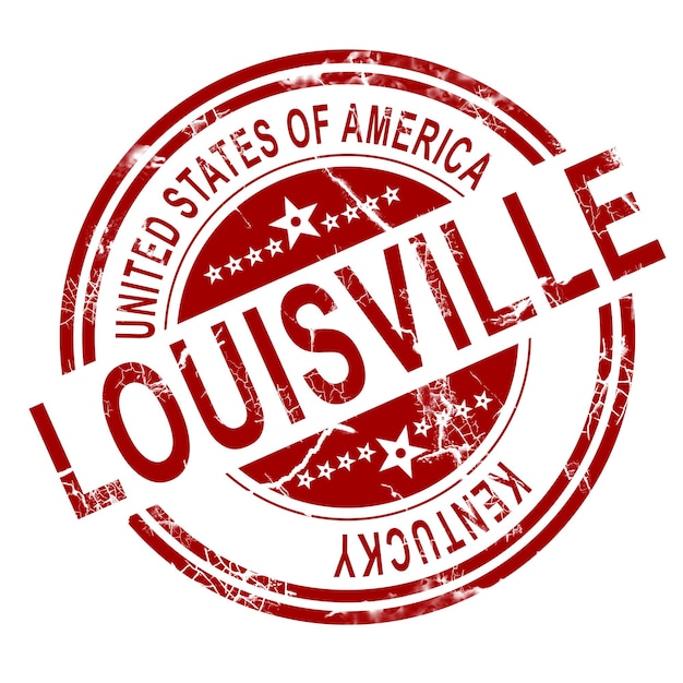 Pieczęć Louisville z białym tłem