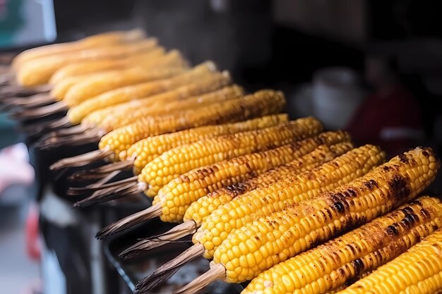 Zdjęcie pieczona kukurydza na grillu