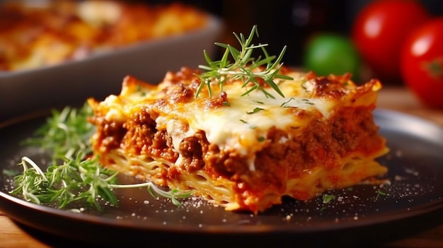 Pieczona lasagne z wyśmienitym włoskim sosem bolońskim