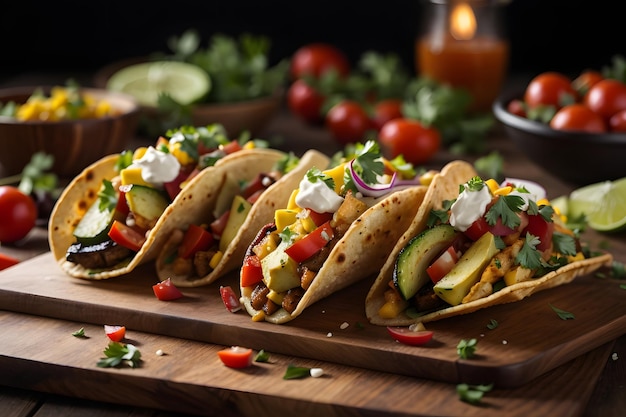 Pieczone wegetariańskie tacos