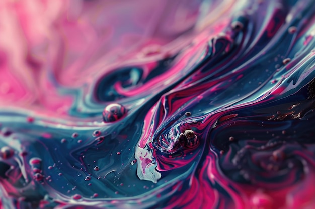 Zdjęcie piękna abstrakcja płynnych farb w powolnym przepływie mieszania delikatnie mieszających się ze sobą