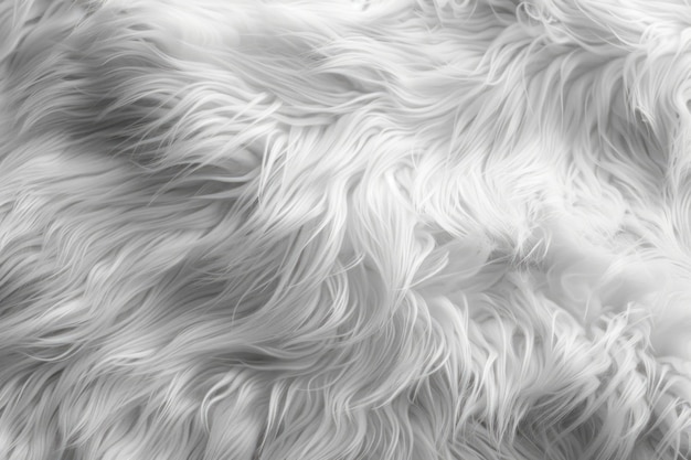 Piękna abstrakcyjna tekstura białego futra