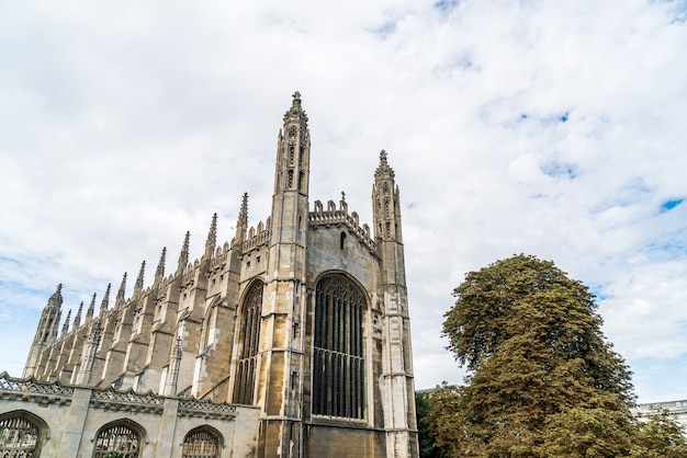 Piękna architektura w King's College Chapel w Cambridge w Wielkiej Brytanii