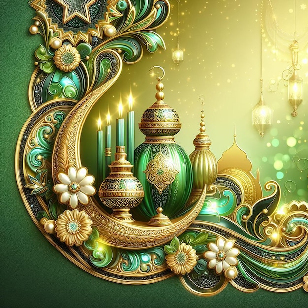 Piękna artystyczna reprezentacja z estetyką Bliskiego Wschodu lub islamu