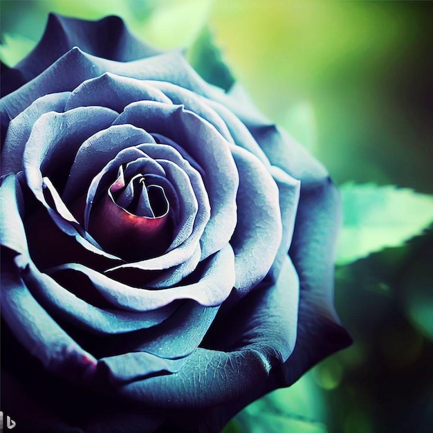 Piękna czarna róża.