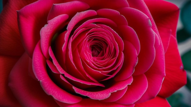 Piękna czerwona róża makro