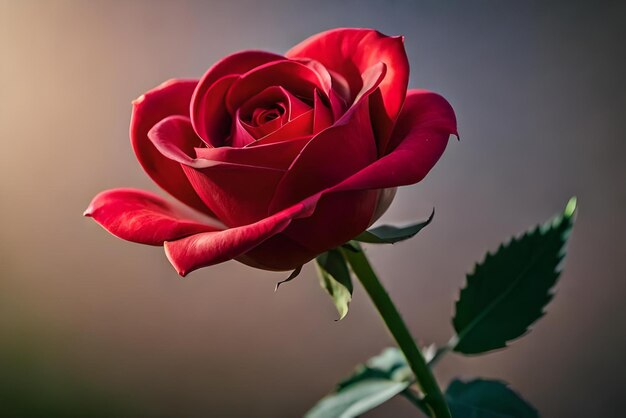 Piękna czerwona róża zbliżenie