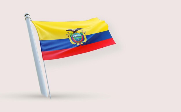 Piękna flaga Belize na białym tle 3D