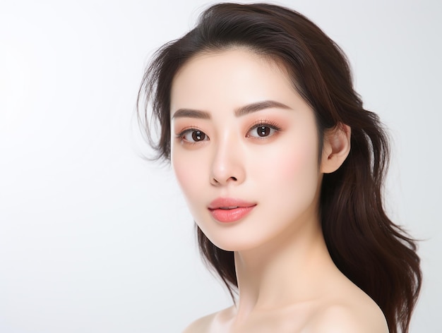 Piękna fotografia zdrowej skóry Azjatki