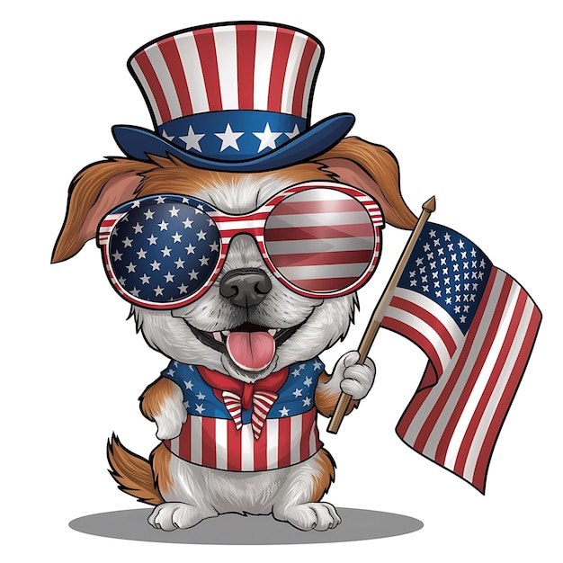 Zdjęcie piękna ilustracja na temat amerykańskich psów