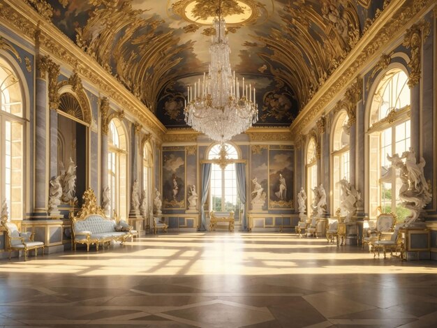 Piękna ilustracja Pałacu Wersalskiego