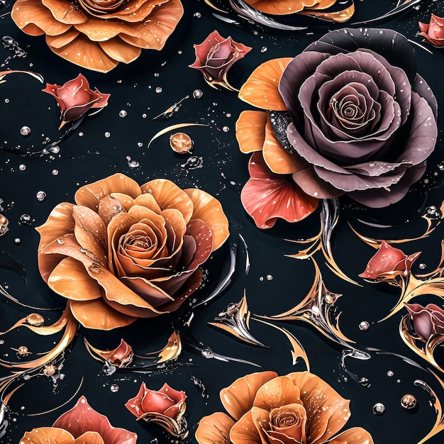 Piękna ilustracja tła z kwiatową sztuką