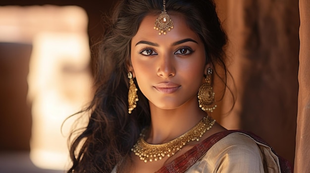 Piękna indyjska dziewczyna.
