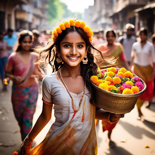 Piękna indyjska dziewczyna.
