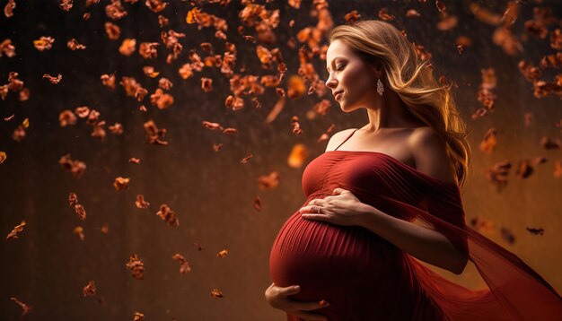 Piękna kobieta w ciąży macierzyństwo