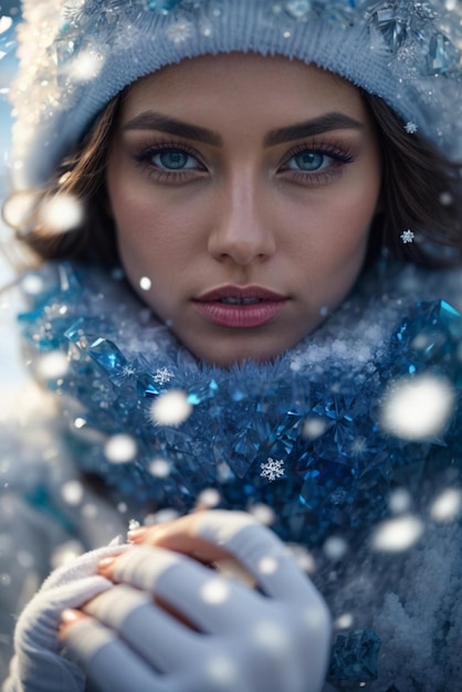 Piękna kobieta w zimie