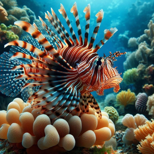 Piękna krasnoludka na rafach koralowych krasnoluda z bliska