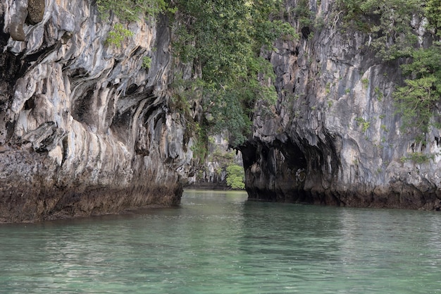 Piękna Laguna Na Wyspie Hong W Krabi W Tajlandii