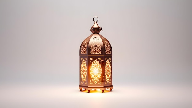 Piękna lampa arabska odizolowana na czarno-białym tle