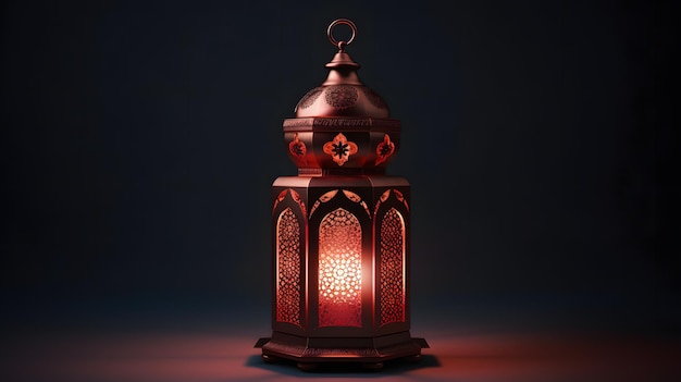 Piękna lampa arabska odizolowana na czarno-białym tle