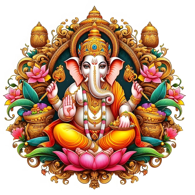 Piękna Lord Ganesh Chaturthi lub Vinayaka Chaturthi popularne hinduistyczne święto lord Ganesha