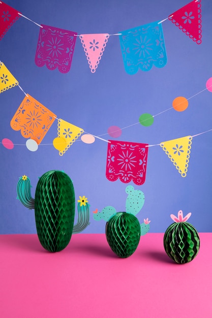 Zdjęcie piękna meksykańska dekoracja imprezowa