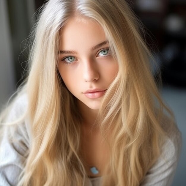 Zdjęcie piękna modelka z długimi włosami, wysokiej jakości, wysokiej rozdzielczości.