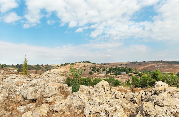 Piękna panorama przyrody w północnym Izraelu