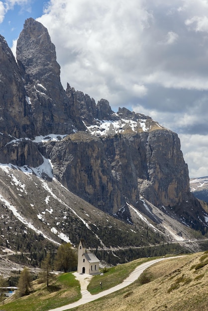 piękna Passo Gardena w Dolomitach we Włoszech