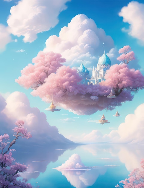 Piękna pastelowa chmura spokoju