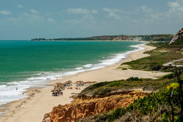 Piękna plaża Conde w pobliżu Joao Pessoa Paraiba Brazylia