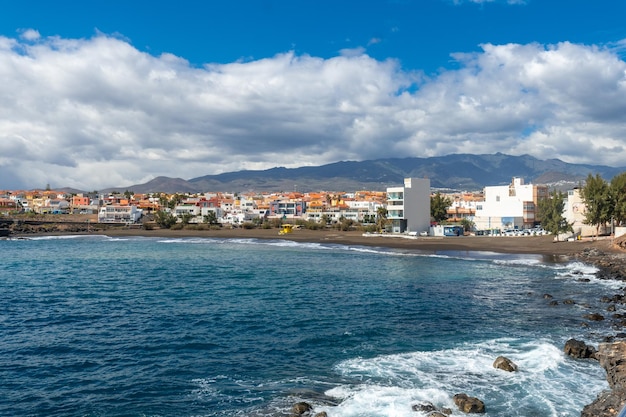 Piękna plaża La Garita Telde Gran Canaria Wyspy Kanaryjskie