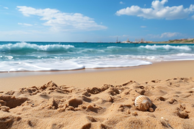 Piękna plaża z miękkim piaskiem