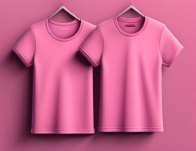 Piękna Prezentacja Różowych Tshirtów