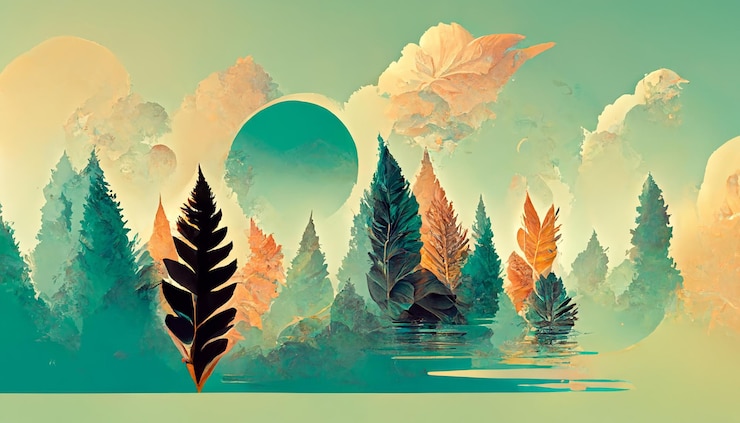 Zdjęcie piękna przyroda do góry nogami lub na lewą stronę ilustracje