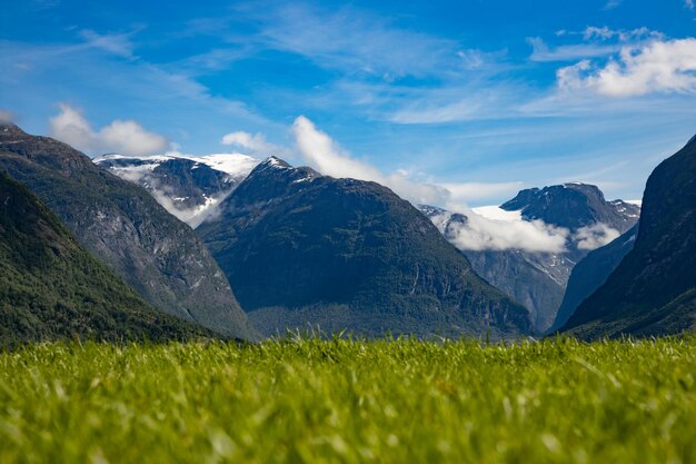 Piękna przyroda Norwegia krajobraz naturalny