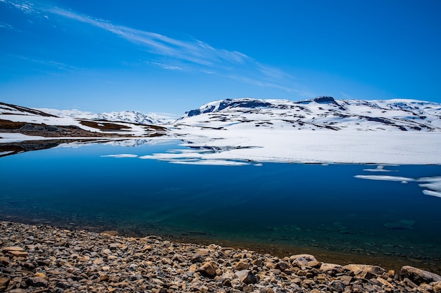 Piękna przyroda Norwegia naturalny krajobraz.