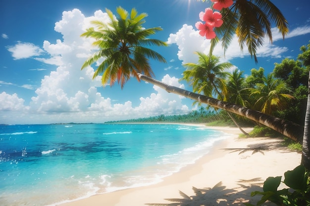 Piękna przyroda tropikalna plaża