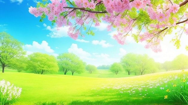 Piękna przyroda wiosna tło