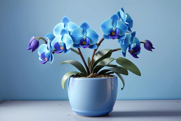 Piękna roślina domowa z kwiatami orchidei