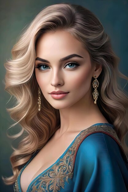 Piękna rosyjska kobieta emanuje mieszanką wdzięku, wyrafinowania i odrobiną tajemnicy.